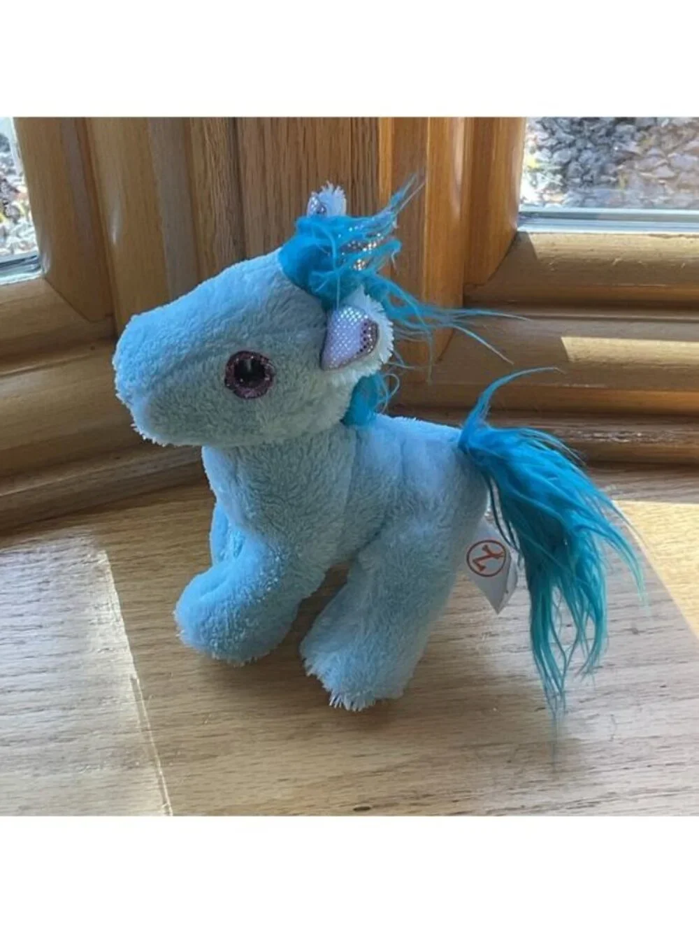 Winkeez Harper Blue Unicorn Plush Sparkle Fluffy Stuffed Animal Enchanted MVP